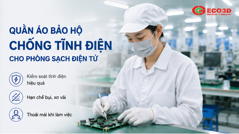 Tiêu chuẩn chọn quần áo bảo hộ chống tĩnh điện cho phòng sạch điện tử